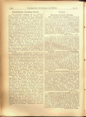 Verordnungs-Blatt für Eisenbahnen und Schiffahrt: Veröffentlichungen in Tarif- und Transport-Angelegenheiten 19010727 Seite: 2