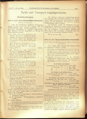 Verordnungs-Blatt für Eisenbahnen und Schiffahrt: Veröffentlichungen in Tarif- und Transport-Angelegenheiten 19010727 Seite: 5