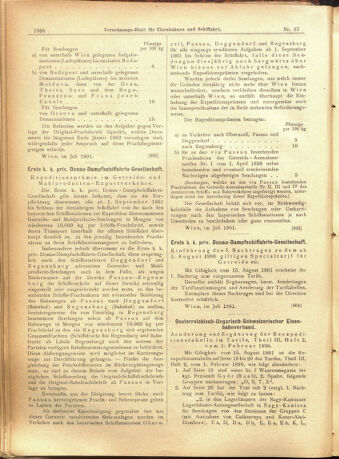 Verordnungs-Blatt für Eisenbahnen und Schiffahrt: Veröffentlichungen in Tarif- und Transport-Angelegenheiten 19010727 Seite: 6