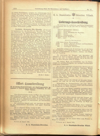 Verordnungs-Blatt für Eisenbahnen und Schiffahrt: Veröffentlichungen in Tarif- und Transport-Angelegenheiten 19010806 Seite: 6