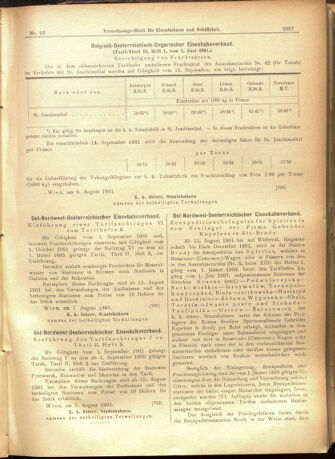 Verordnungs-Blatt für Eisenbahnen und Schiffahrt: Veröffentlichungen in Tarif- und Transport-Angelegenheiten 19010810 Seite: 7