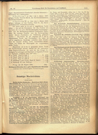 Verordnungs-Blatt für Eisenbahnen und Schiffahrt: Veröffentlichungen in Tarif- und Transport-Angelegenheiten 19010817 Seite: 19