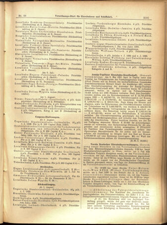 Verordnungs-Blatt für Eisenbahnen und Schiffahrt: Veröffentlichungen in Tarif- und Transport-Angelegenheiten 19010822 Seite: 7