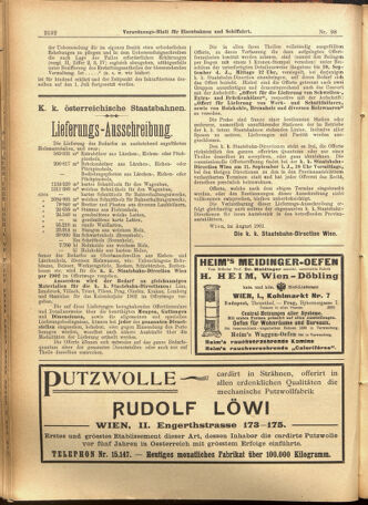 Verordnungs-Blatt für Eisenbahnen und Schiffahrt: Veröffentlichungen in Tarif- und Transport-Angelegenheiten 19010822 Seite: 8