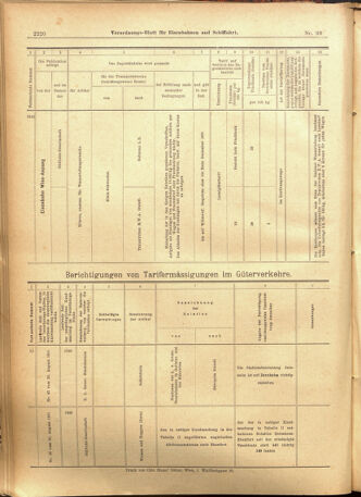 Verordnungs-Blatt für Eisenbahnen und Schiffahrt: Veröffentlichungen in Tarif- und Transport-Angelegenheiten 19010824 Seite: 20