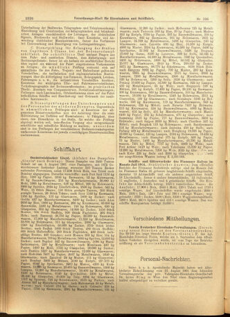 Verordnungs-Blatt für Eisenbahnen und Schiffahrt: Veröffentlichungen in Tarif- und Transport-Angelegenheiten 19010910 Seite: 6