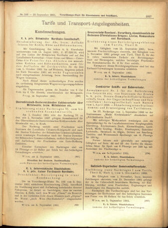 Verordnungs-Blatt für Eisenbahnen und Schiffahrt: Veröffentlichungen in Tarif- und Transport-Angelegenheiten 19010910 Seite: 7