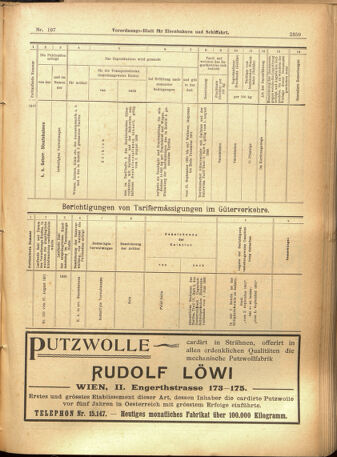 Verordnungs-Blatt für Eisenbahnen und Schiffahrt: Veröffentlichungen in Tarif- und Transport-Angelegenheiten 19010912 Seite: 19