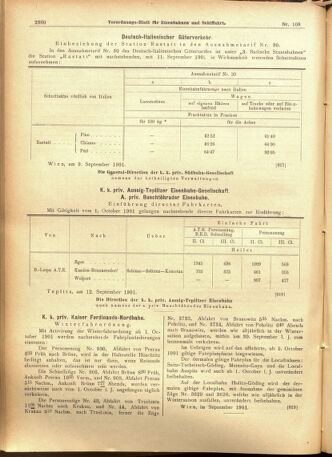 Verordnungs-Blatt für Eisenbahnen und Schiffahrt: Veröffentlichungen in Tarif- und Transport-Angelegenheiten 19010914 Seite: 20