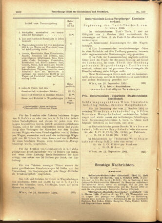 Verordnungs-Blatt für Eisenbahnen und Schiffahrt: Veröffentlichungen in Tarif- und Transport-Angelegenheiten 19010914 Seite: 22