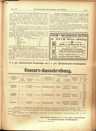 Verordnungs-Blatt für Eisenbahnen und Schiffahrt: Veröffentlichungen in Tarif- und Transport-Angelegenheiten 19010914 Seite: 23