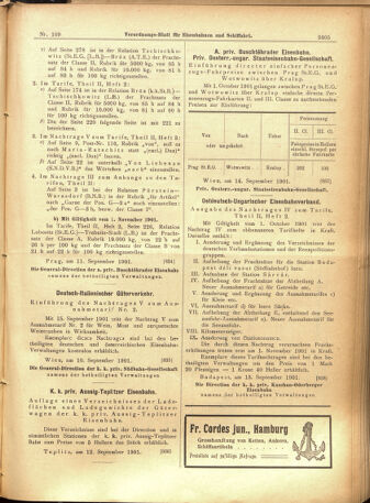 Verordnungs-Blatt für Eisenbahnen und Schiffahrt: Veröffentlichungen in Tarif- und Transport-Angelegenheiten 19010917 Seite: 17