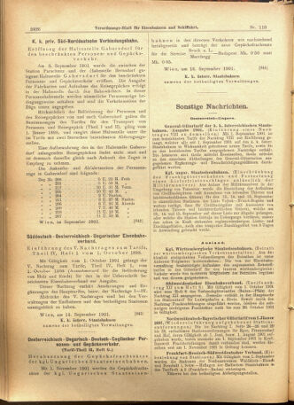 Verordnungs-Blatt für Eisenbahnen und Schiffahrt: Veröffentlichungen in Tarif- und Transport-Angelegenheiten 19010919 Seite: 10