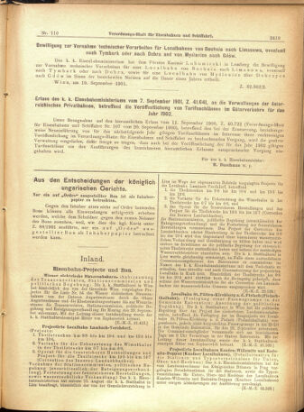 Verordnungs-Blatt für Eisenbahnen und Schiffahrt: Veröffentlichungen in Tarif- und Transport-Angelegenheiten 19010919 Seite: 3