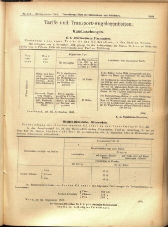 Verordnungs-Blatt für Eisenbahnen und Schiffahrt: Veröffentlichungen in Tarif- und Transport-Angelegenheiten 19010926 Seite: 13