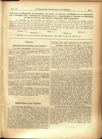 Verordnungs-Blatt für Eisenbahnen und Schiffahrt: Veröffentlichungen in Tarif- und Transport-Angelegenheiten 19010926 Seite: 9