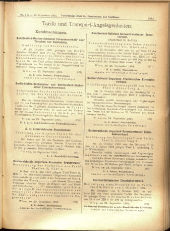 Verordnungs-Blatt für Eisenbahnen und Schiffahrt: Veröffentlichungen in Tarif- und Transport-Angelegenheiten 19010928 Seite: 9