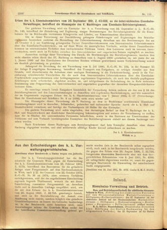 Verordnungs-Blatt für Eisenbahnen und Schiffahrt: Veröffentlichungen in Tarif- und Transport-Angelegenheiten 19011001 Seite: 8