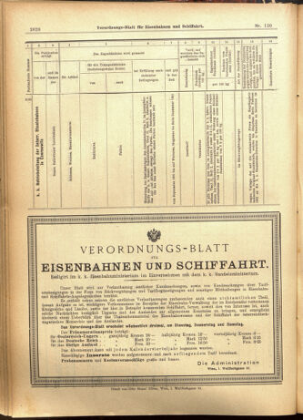 Verordnungs-Blatt für Eisenbahnen und Schiffahrt: Veröffentlichungen in Tarif- und Transport-Angelegenheiten 19011012 Seite: 20