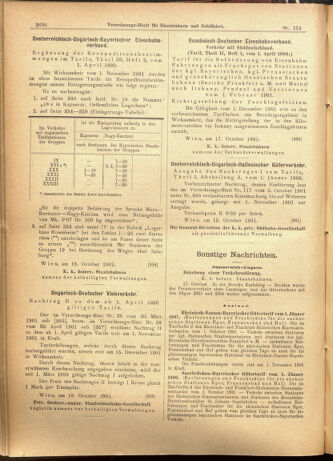 Verordnungs-Blatt für Eisenbahnen und Schiffahrt: Veröffentlichungen in Tarif- und Transport-Angelegenheiten 19011022 Seite: 12