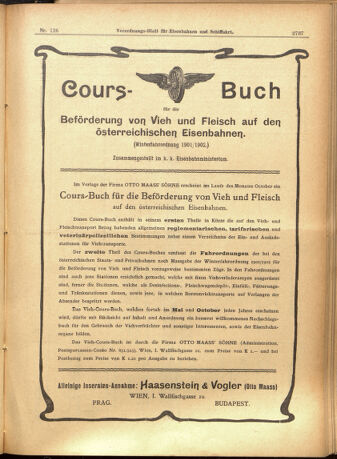 Verordnungs-Blatt für Eisenbahnen und Schiffahrt: Veröffentlichungen in Tarif- und Transport-Angelegenheiten 19011026 Seite: 13