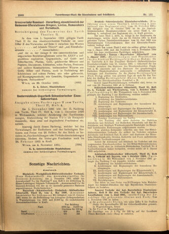 Verordnungs-Blatt für Eisenbahnen und Schiffahrt: Veröffentlichungen in Tarif- und Transport-Angelegenheiten 19011109 Seite: 12