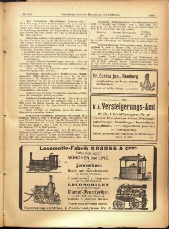 Verordnungs-Blatt für Eisenbahnen und Schiffahrt: Veröffentlichungen in Tarif- und Transport-Angelegenheiten 19011109 Seite: 13