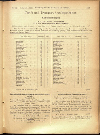 Verordnungs-Blatt für Eisenbahnen und Schiffahrt: Veröffentlichungen in Tarif- und Transport-Angelegenheiten 19011112 Seite: 13