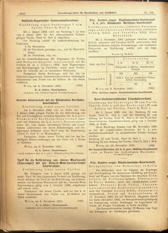 Verordnungs-Blatt für Eisenbahnen und Schiffahrt: Veröffentlichungen in Tarif- und Transport-Angelegenheiten 19011112 Seite: 14