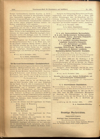 Verordnungs-Blatt für Eisenbahnen und Schiffahrt: Veröffentlichungen in Tarif- und Transport-Angelegenheiten 19011114 Seite: 10