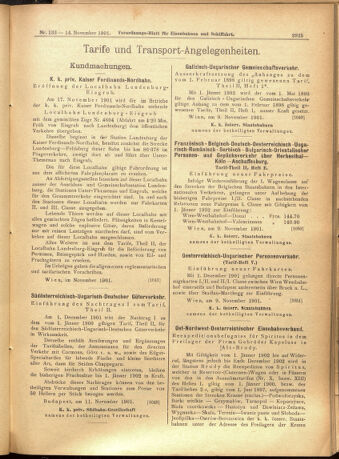 Verordnungs-Blatt für Eisenbahnen und Schiffahrt: Veröffentlichungen in Tarif- und Transport-Angelegenheiten 19011114 Seite: 9