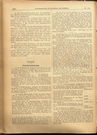 Verordnungs-Blatt für Eisenbahnen und Schiffahrt: Veröffentlichungen in Tarif- und Transport-Angelegenheiten 19011119 Seite: 16