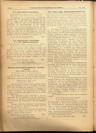 Verordnungs-Blatt für Eisenbahnen und Schiffahrt: Veröffentlichungen in Tarif- und Transport-Angelegenheiten 19011121 Seite: 22