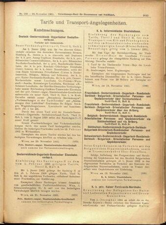 Verordnungs-Blatt für Eisenbahnen und Schiffahrt: Veröffentlichungen in Tarif- und Transport-Angelegenheiten 19011123 Seite: 13