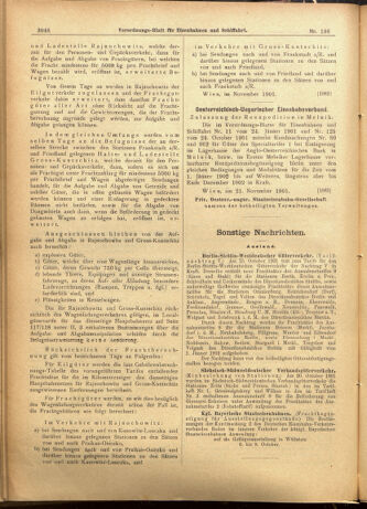 Verordnungs-Blatt für Eisenbahnen und Schiffahrt: Veröffentlichungen in Tarif- und Transport-Angelegenheiten 19011123 Seite: 14