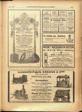 Verordnungs-Blatt für Eisenbahnen und Schiffahrt: Veröffentlichungen in Tarif- und Transport-Angelegenheiten 19011123 Seite: 15