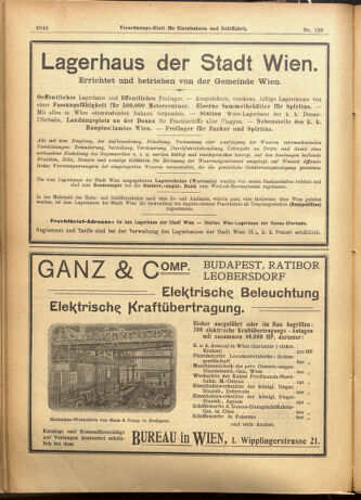 Verordnungs-Blatt für Eisenbahnen und Schiffahrt: Veröffentlichungen in Tarif- und Transport-Angelegenheiten 19011123 Seite: 16