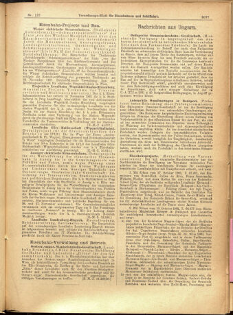 Verordnungs-Blatt für Eisenbahnen und Schiffahrt: Veröffentlichungen in Tarif- und Transport-Angelegenheiten 19011126 Seite: 5