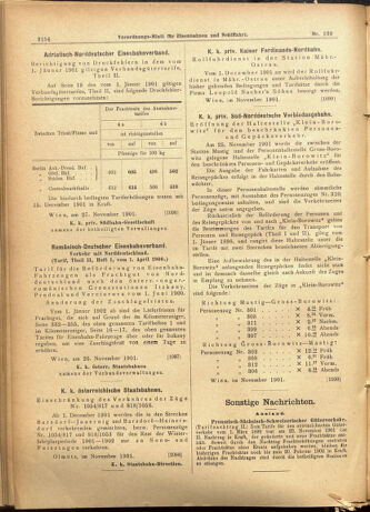 Verordnungs-Blatt für Eisenbahnen und Schiffahrt: Veröffentlichungen in Tarif- und Transport-Angelegenheiten 19011130 Seite: 10