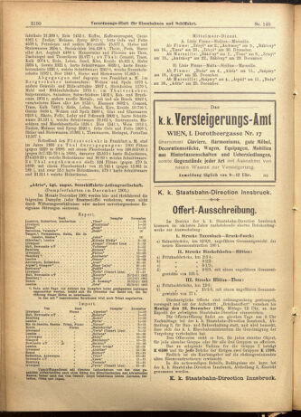 Verordnungs-Blatt für Eisenbahnen und Schiffahrt: Veröffentlichungen in Tarif- und Transport-Angelegenheiten 19011203 Seite: 6