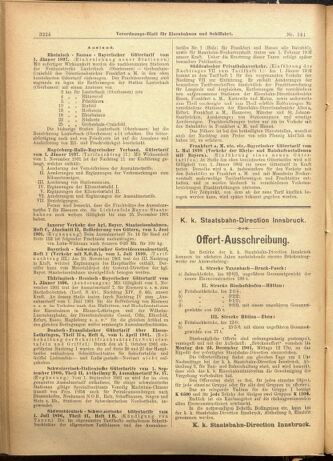 Verordnungs-Blatt für Eisenbahnen und Schiffahrt: Veröffentlichungen in Tarif- und Transport-Angelegenheiten 19011205 Seite: 8