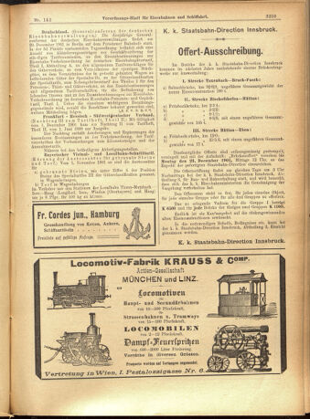 Verordnungs-Blatt für Eisenbahnen und Schiffahrt: Veröffentlichungen in Tarif- und Transport-Angelegenheiten 19011207 Seite: 19