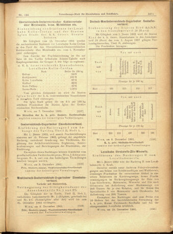 Verordnungs-Blatt für Eisenbahnen und Schiffahrt: Veröffentlichungen in Tarif- und Transport-Angelegenheiten 19011212 Seite: 11