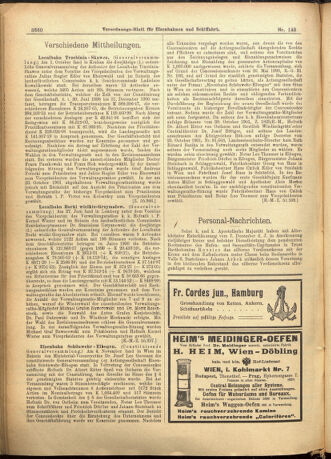 Verordnungs-Blatt für Eisenbahnen und Schiffahrt: Veröffentlichungen in Tarif- und Transport-Angelegenheiten 19011224 Seite: 16