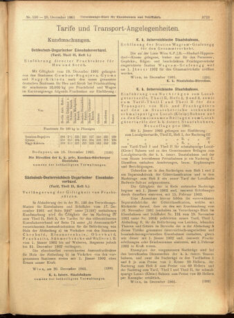 Verordnungs-Blatt für Eisenbahnen und Schiffahrt: Veröffentlichungen in Tarif- und Transport-Angelegenheiten 19011228 Seite: 13