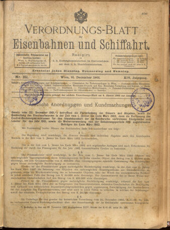 Verordnungs-Blatt für Eisenbahnen und Schiffahrt: Veröffentlichungen in Tarif- und Transport-Angelegenheiten 19011231 Seite: 1