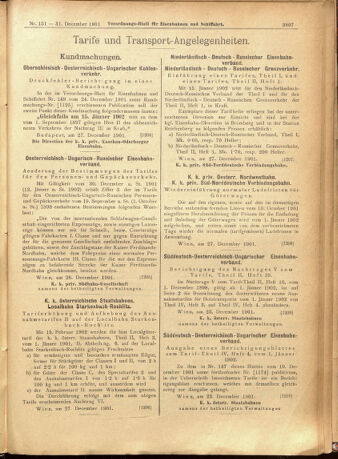 Verordnungs-Blatt für Eisenbahnen und Schiffahrt: Veröffentlichungen in Tarif- und Transport-Angelegenheiten 19011231 Seite: 11