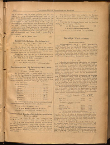 Verordnungs-Blatt für Eisenbahnen und Schiffahrt: Veröffentlichungen in Tarif- und Transport-Angelegenheiten 19020104 Seite: 11