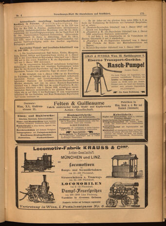 Verordnungs-Blatt für Eisenbahnen und Schiffahrt: Veröffentlichungen in Tarif- und Transport-Angelegenheiten 19020114 Seite: 15