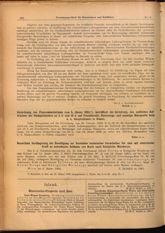 Verordnungs-Blatt für Eisenbahnen und Schiffahrt: Veröffentlichungen in Tarif- und Transport-Angelegenheiten 19020116 Seite: 2